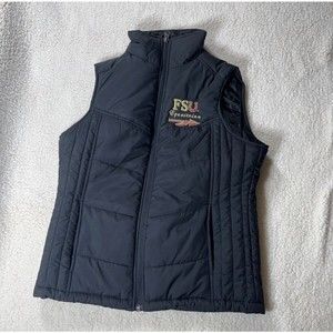 Port Authority‎ Florida State University Women's Black Puffy Vest Jacket Size S